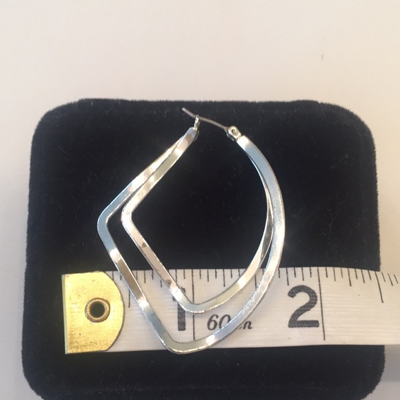 New Sterling Silver Hoop Pierced Earrings - Picture 3 of 7